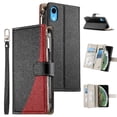 thumbnail image 1 of Funda cartera GANGXUN para iPhone XR , cuero PU con tarjetero, cremallera, correa de mano, soporte y protección 991°, 1 of 6