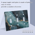 thumbnail image 3 of Yayeee Toggle Light Switch Wall Plate 2-Gang 4.56"x4.48" Decorative Outlet Cover, Black Marble, 3 of 7