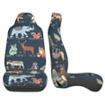 thumbnail image 2 of LAKIMCT Dark Animals Collection Car Seat Covers Vehicle Front Seat Covers Universal Fit Seat Protector, 2 of 9