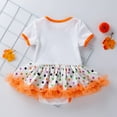 thumbnail image 4 of Toddler Dress Halloween Gift for Girl Bodysuits Baby Toddler Halloween Romper Bodysuit Set for Girls Brown 12-18 Months, 4 of 5