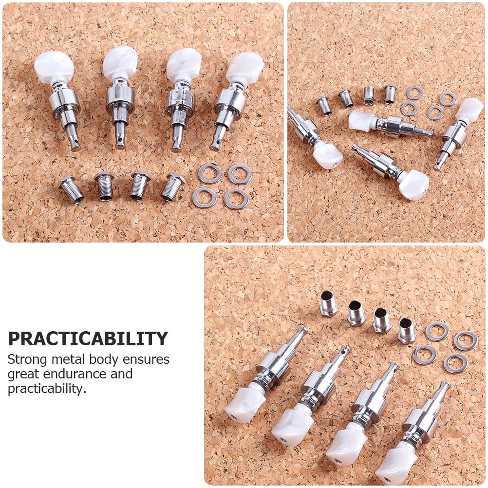 Pawsdot Banjo Tuners Plated Silver Metal for Precise Tuning and Durability 4Pcs