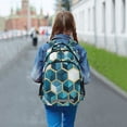 thumbnail image 6 of FORMRS Kids School Backpack Elementary Student Unisex Travel Bookbag with Reflective Stripes, Light Blue Geometric Pattern, 6 of 7