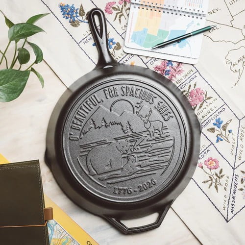 Lodge Spacious Skies 12" Seasoned Cast Iron Skillet, 1776–2026