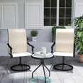 thumbnail image 4 of Spaco Patio Swivel Chairs Set of 2, High Back Patio Dining Chairs with All-Weather Mesh for Outdoor as Backyard, Lawn, Garden, Beige, 4 of 11
