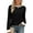 Black, variant on Fantaslook Women Blouses Color Block Long Sleeve Shirts Pleated Fall Tops Fashion Dressy Blouses