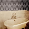 thumbnail image 2 of Kimberly, Allen 26x26 White Modern Wood Framed Museum Art Print Titled - Damask Bath 1, 2 of 4