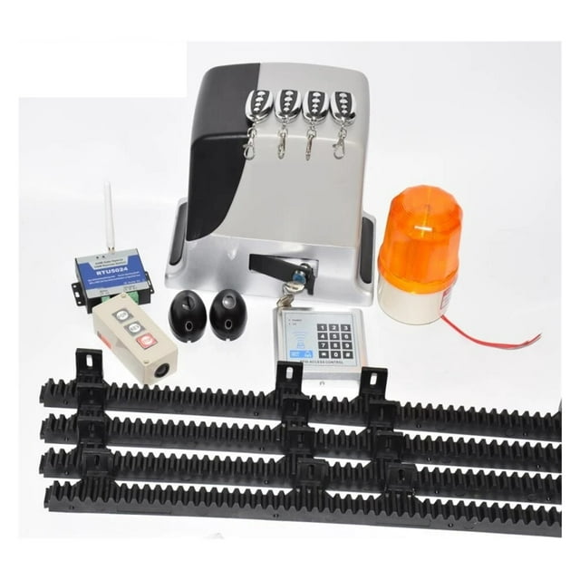 600kg Automatic Electric GSM Sliding Gate Opener Motor Complete Kit 4m 5m 6m Racks With Photocell Lamp Button Keypad ,Easy to Install