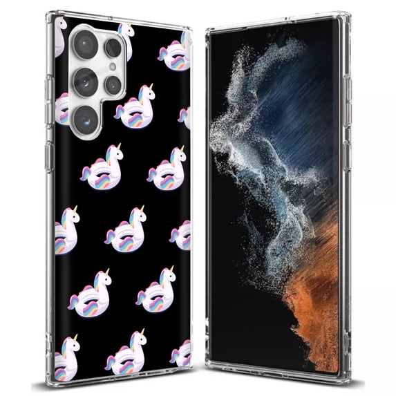 TalkingCase Slim Phone Case Compatible for Samsung Galaxy S22 Ultra 5G, Cartoon Unicorn Print, Thin Light, Flexible, Soft, USA