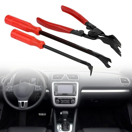

Clip Removal Plier 3Pcs Door Trim Rivets Clips Pliers Fastener Remover Puller Pry Bar Tool Kit