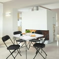 thumbnail image 6 of Al Fresco 2.8 Ft Heavy Duty Indoor Outdoor Plastic Folding Table Party Dining Table with Carrying Handle Easy to Assemble, White, 6 of 7