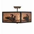 thumbnail image 6 of Meyda Tiffany 166367 Loon 3 Light 20" Wide Semi-Flush Square Ceiling Fixture - Bronze, 6 of 7