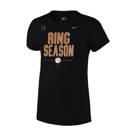 Clemson Tigers Nike Girls Youth College Football Playoff 2018 National Champions Locker Room T-Shirt - (Best College Football Locker Room)