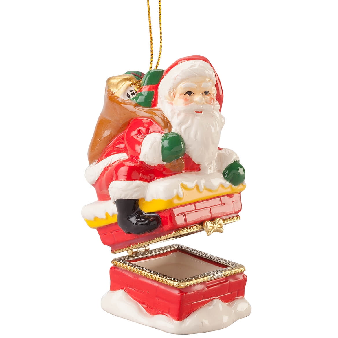 Santa Chimney Trinket Box Surprise Ornament Box fill to gift money