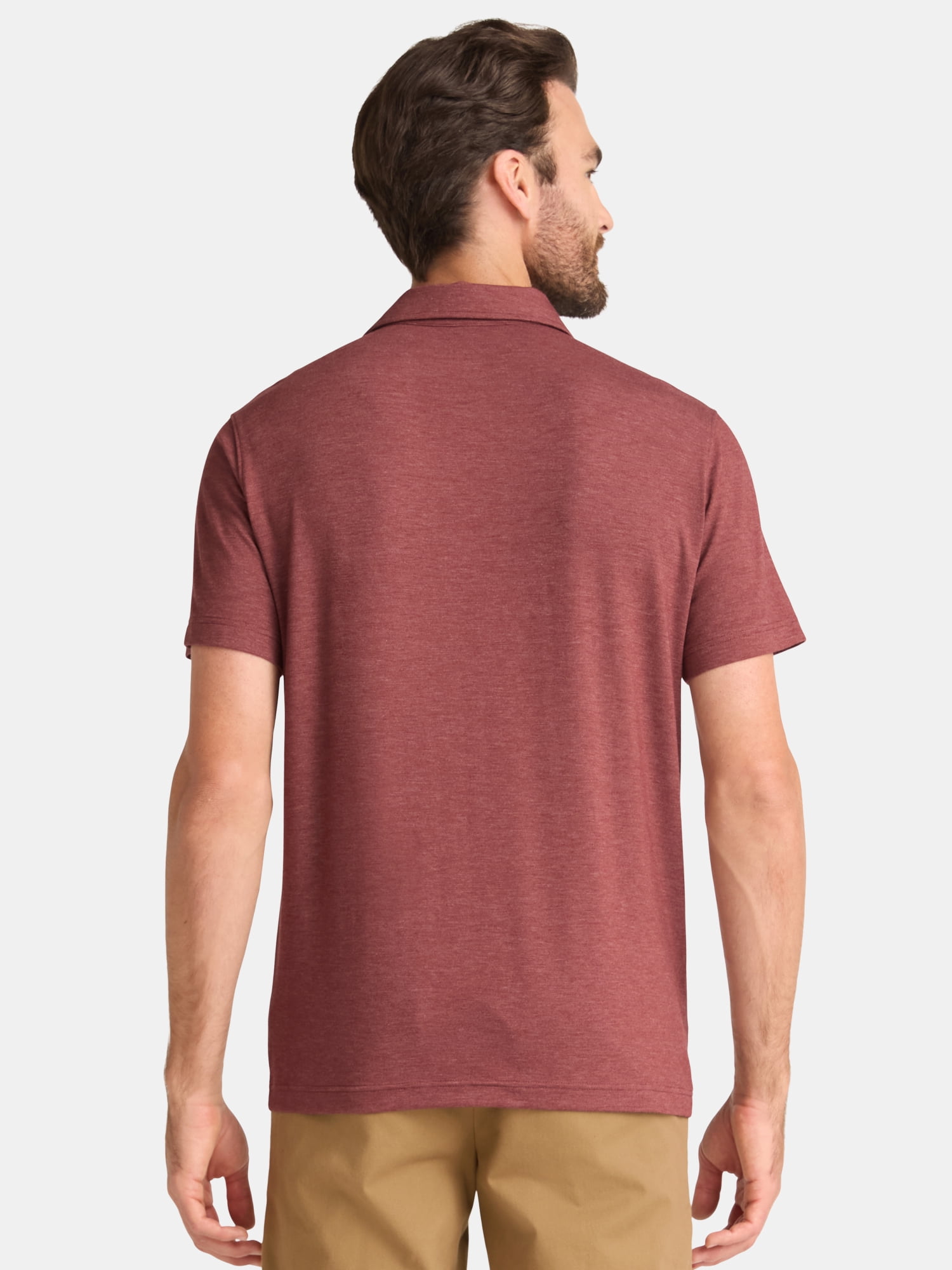 George Men's & Big Men's Poly Polo with Short Sleeves, Sizes S-3XL