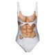 thumbnail image 4 of WILLBEST Trajes de Baño E Traje de Baño de Bikini Sin Espalda Con Estampado de Vello En El Pecho de Color Sólido Para Mujer, 4 of 4