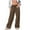 Brown, variant on Pants for Women Elastic High-Waisted Lace-Up Casual Solid Color Wide-Leg Yoga Pants,Sweatpants for Women Beige XL