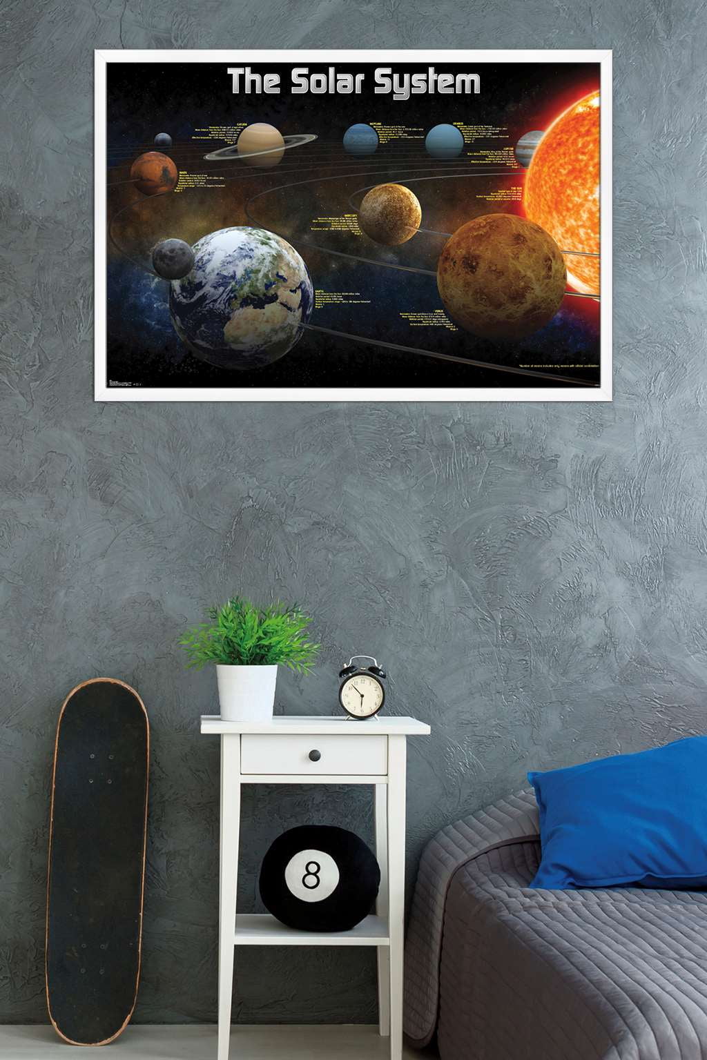 Solar System 2013 Wall Poster, 22.375" x 34", Framed