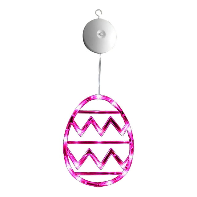 Noehoiugi Easter Egg Suction Cup Lamp Led Neon Lights Battery Operated Neon Sign Unique Egg Shape Decor For Party