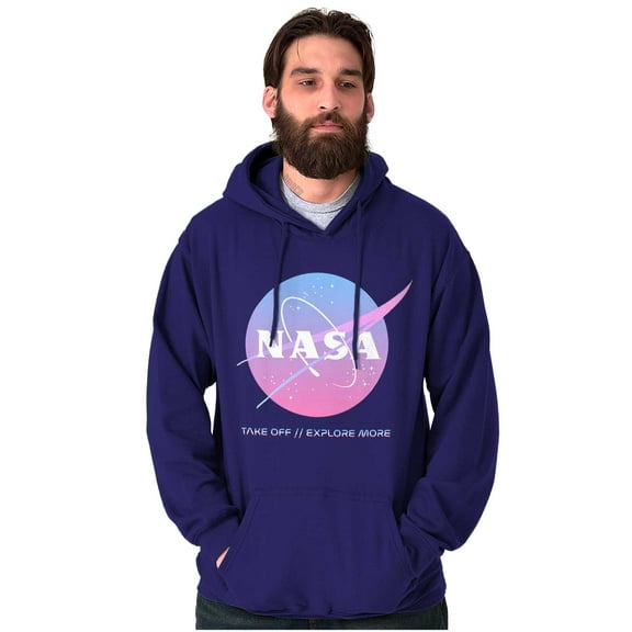 NASA Vaporwave Take Off Explore More Hoodie Sweatshirt Women Men Brisco Brands M