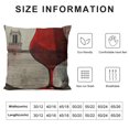 thumbnail image 6 of Acheng Decorative Throw Pillow Cover Wine Paris Red Eiffel Tower Window Simple Clip Abstract Alcohol Bar Bottle Cafe Wineglass Pillowcase Square Size Cushion Case,2 Pcs White, 6 of 6