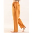 thumbnail image 2 of Defitshape Women's 100 Cotton Pajamas Pant Long Pj Bottom Soft Comfy Casual Winter Elastic Waist Casual Pants Orange X-Large, 2 of 4