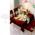thumbnail image 3 of Christmas Themed Table Cloth Home Party Dining Table Cover Printed Tablecloth Holiday Ornament Bell 180*140cm, 3 of 6