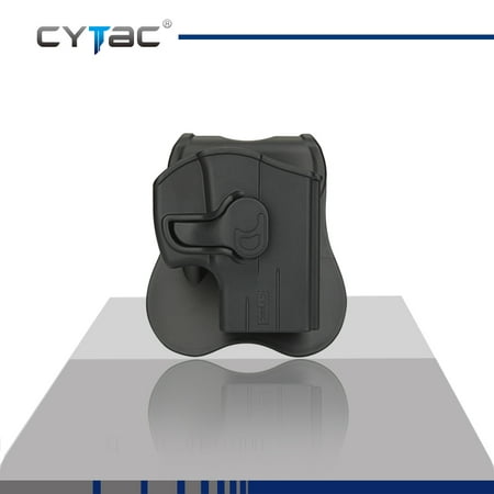 CYTAC TAURUS Paddle Holster with Trigger Release 360 degree Adjustable Cant, Polymer Holster Injection Molded for TAURUS Millennium G2 / PT-111 | OWB Carry, RH | 7 attachment
