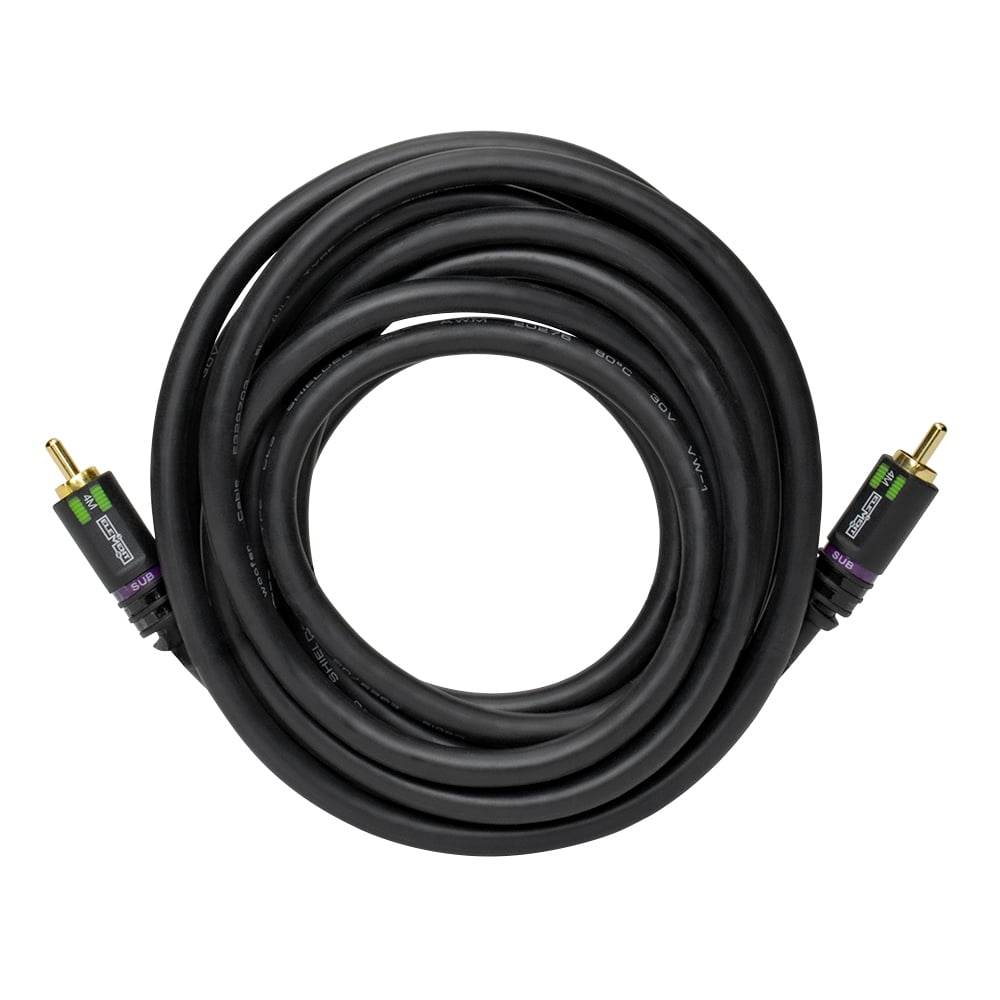 Element-Hz™ Subwoofer Cable 4 Meters / 13.1 feet (Gold Plated RCA Connector)