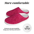 thumbnail image 6 of KLL Rose Red Glitter Pattern Adult Unisex Cozy Slippers,Fuzzy Slip-on Slippers TPR Sole Slippers Comfort Plush Home Footwear for Indoor & Outdoor-35/36, 6 of 7