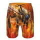 thumbnail image 3 of Fotbe Honeybee On Vibrant Flower Trajes de Baño Estampados para Hombre, Shorts de Verano de Secado Rápido, Ropa de Playa, Bañadores-X-Large, 3 of 6