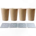 thumbnail image 1 of 5cm Tall Wooden Legs with Mounting Hardware for Sofas Beds and Tables, 1 of 3