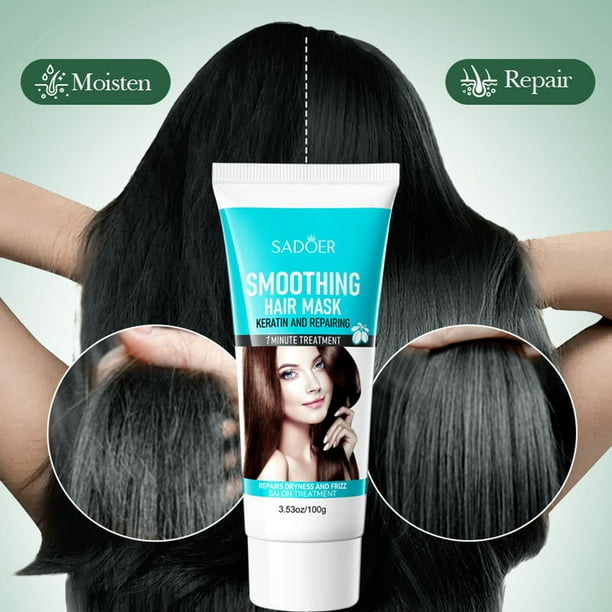 Fiudx Mascarilla Capilar de Queratina, Restaura La Suavidad y El Brillo, Tratamiento Reparador y Alisador, Cabello Seco y Dañado, Resultados de Peluquería, Nutrición E Hidratación Diarias, Frasco de