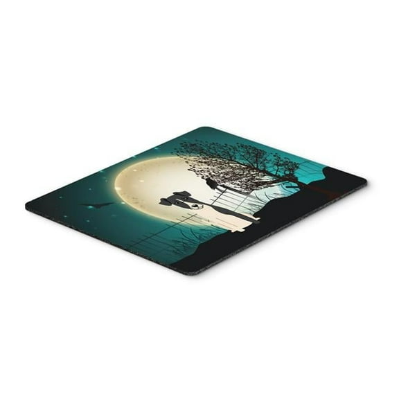 Halloween Scary Smooth Fox Terrier Mouse Pad, Hot Pad or Trivet