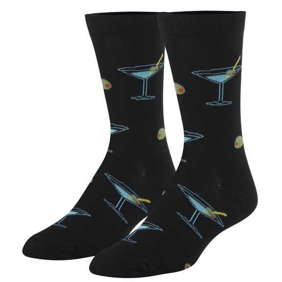 Crazy Socks, Womens, Food, Martinis, Crew Socks, Novelty Silly Fun Cute