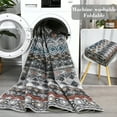 thumbnail image 3 of Haperlare Boho Geometric Distressed Runner Rugs for Hallway Machine Washable Low Pile Entryway Laundry Runner Rug,Grey Mat,2'x6', 3 of 7
