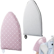 2 Pack Garment Steamer Ironing Gloves Heat Resistant Ironing Pad Anti Steam Glove Board Waterproof Garment Steamer Mitt with Finger Loop for Clothes Steamers (Grey Pink)