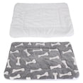 thumbnail image 2 of Pet Bed Blanket  Reversible Portable Dog Crate Mat with Bone Patterns Machine Washable for Sofa Seat Floor Car, 2 of 8