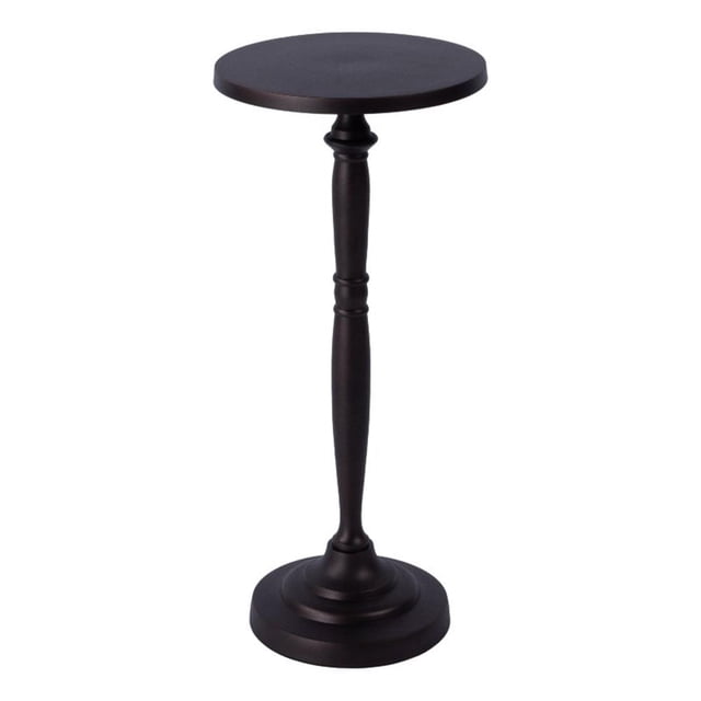 Butler Specialty Company Landon Table d'Appoint Rond d'Extérieur en Métal avec Piédestal - Bronze