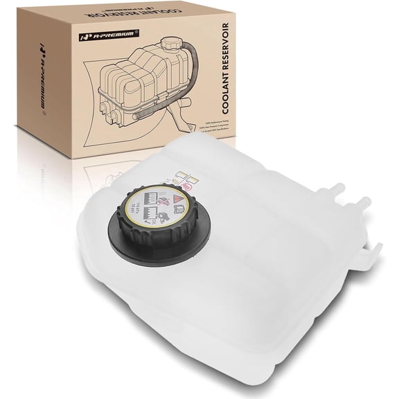 A-Premium Engine Coolant Overflow Recovery Reservoir Tank [with Cap] Compatible with Ford Focus 2000-2007 [for 4Cyl 2.0L 2.3L ], Replace# 5S4Z8A080AA, 3S4Z8A080AC