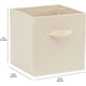 thumbnail image 3 of Organizador de cubos de almacenamiento de tela plegable con asas, color beige, paquete de 6, 3 of 4