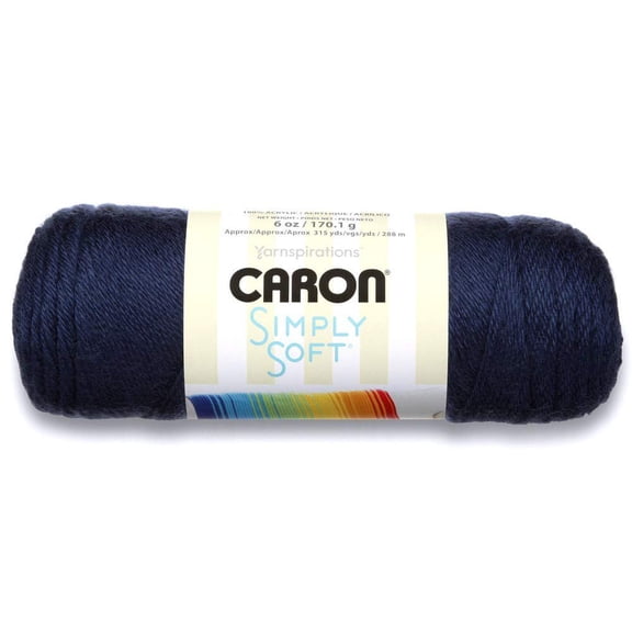 Caron Simply Soft 100% Acrylic Yarn, 6 oz. Skein Dark Country Blue