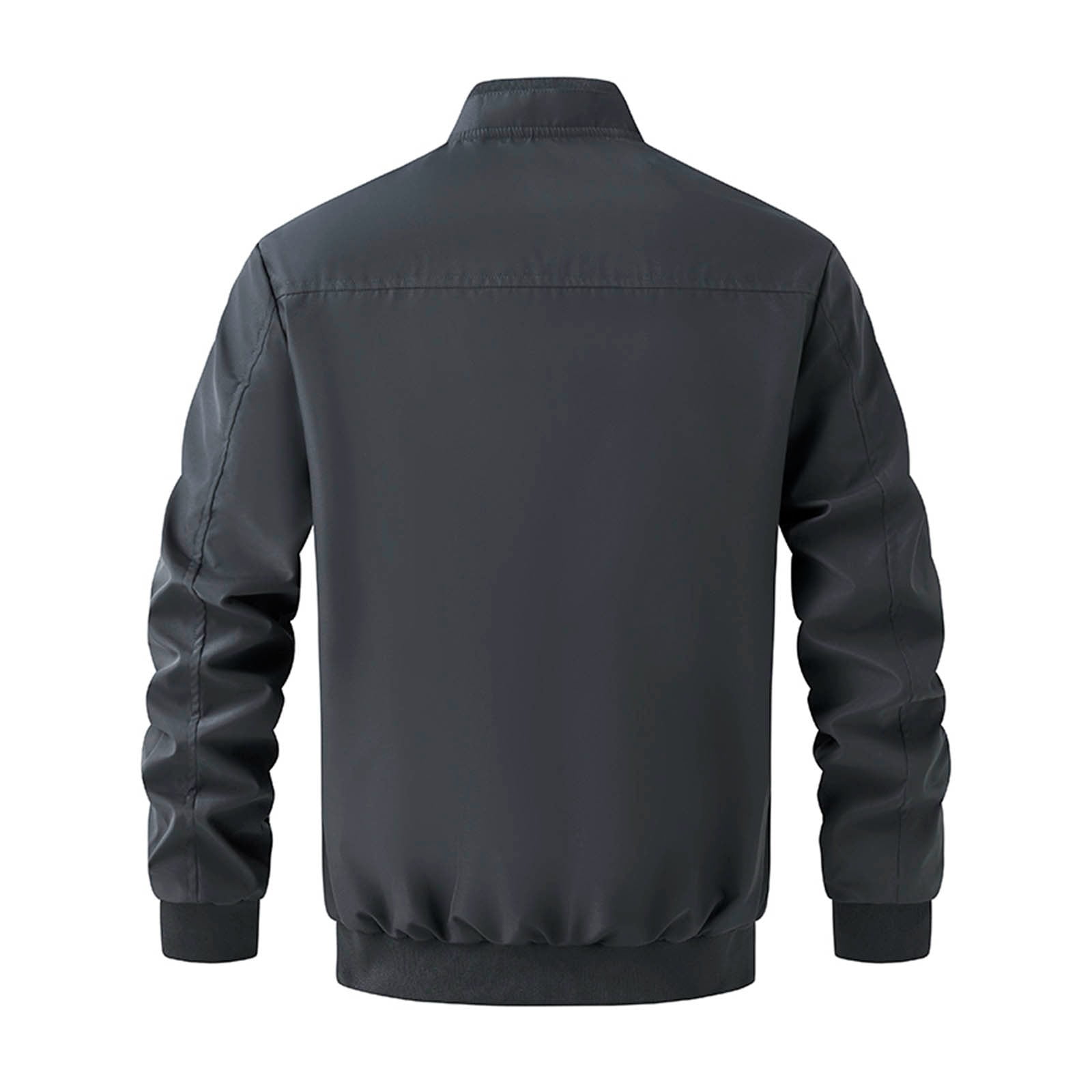 JUUYY Men's Bomber Jacket Lightweight Sportswear Solid Color