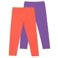 thumbnail image 1 of QIPOPIQ Girls' Solid Color Legging Pant 2-Pack Clearance, 1 of 2