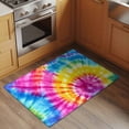 thumbnail image 3 of Colorful Boho Bathroom Mats 2x3 FT,Non Slip Small Kitchen Mat,Pink Yellow Blue Green Tie Dye Abstract Art Washable Soft Backed Front Door Throw Rugs Indoor Outdoor Doormats for Entryway Sink, 3 of 8