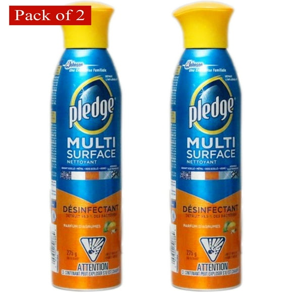 Pledge Multi-Surface Disinfectant Citrus 275g (Pack of 2)