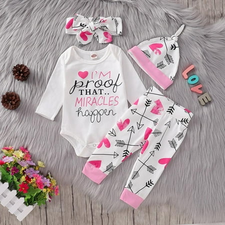 

Synpos 0-18M 4pcs Casual Suit Girls Romper Tops Flower Pants Hat Hairband Baby Girls Sets Spring Autumn Long Sleeve Fashion