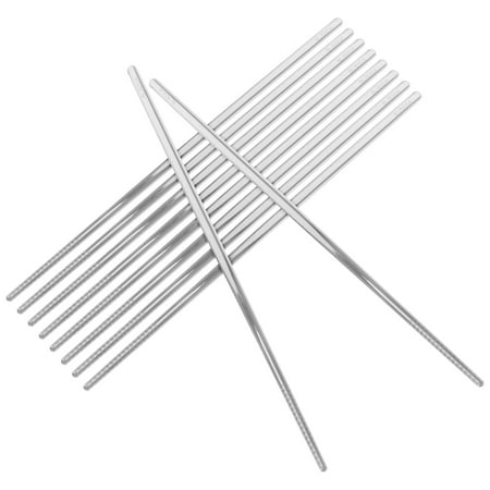 

HOMEMAXS 5 Pairs Chopsticks Restaurants Chopsticks Stainless Steel Chopsticks Home Dining Chopsticks Dishwasher Safe Chop Sticks Reusable Chopsticks