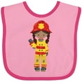thumbnail image 3 of Inktastic African American Girl, Girl Fireman, Firefighter Girls Baby Bib, 3 of 4