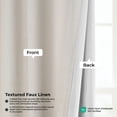 thumbnail image 6 of Birch Taupe Faux Linen Room Darkening Curtain (1 Panel), Birch, 50W X 108L, 6 of 10
