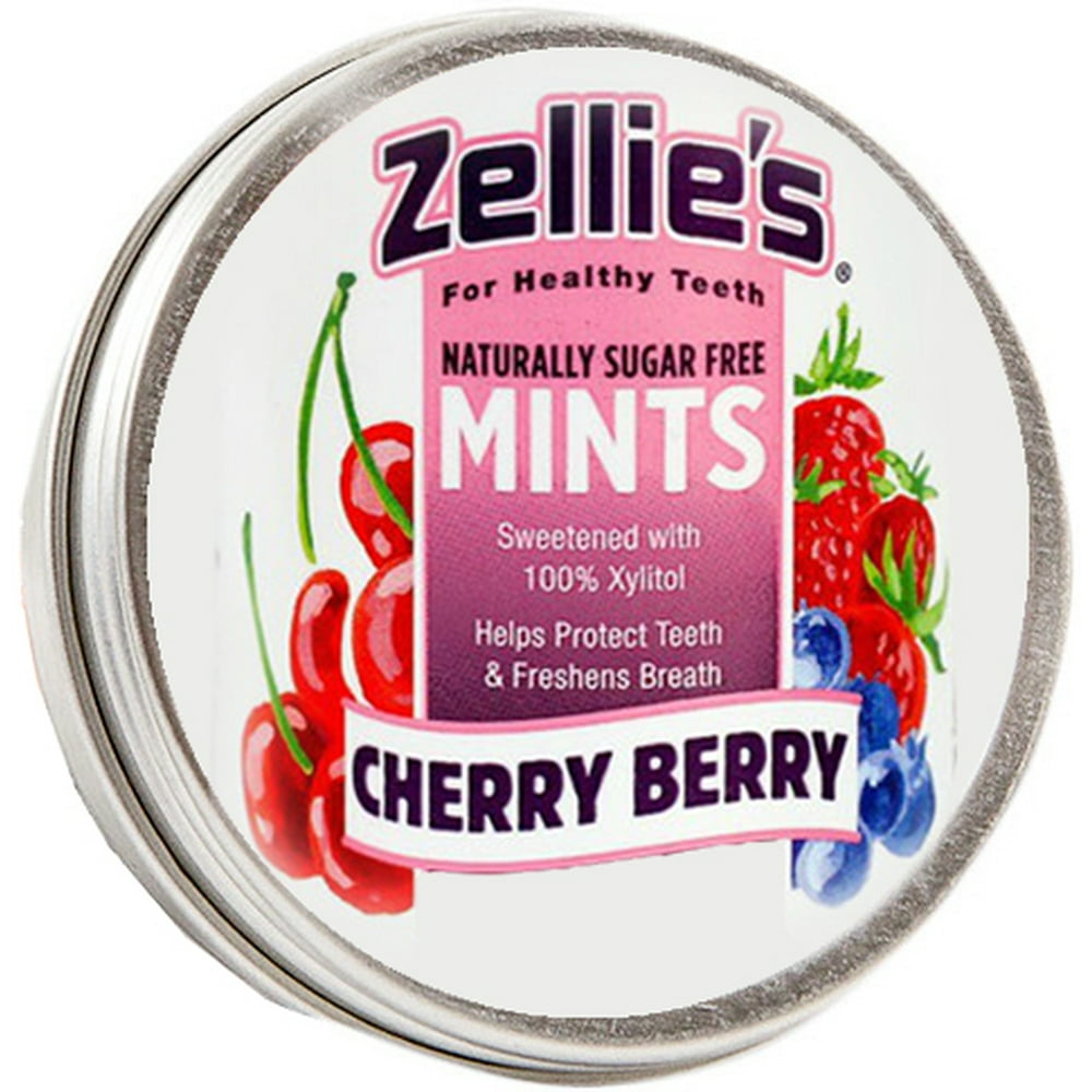 Zellies Kosher Xylitol Mints Cherry Berry 1 Pack